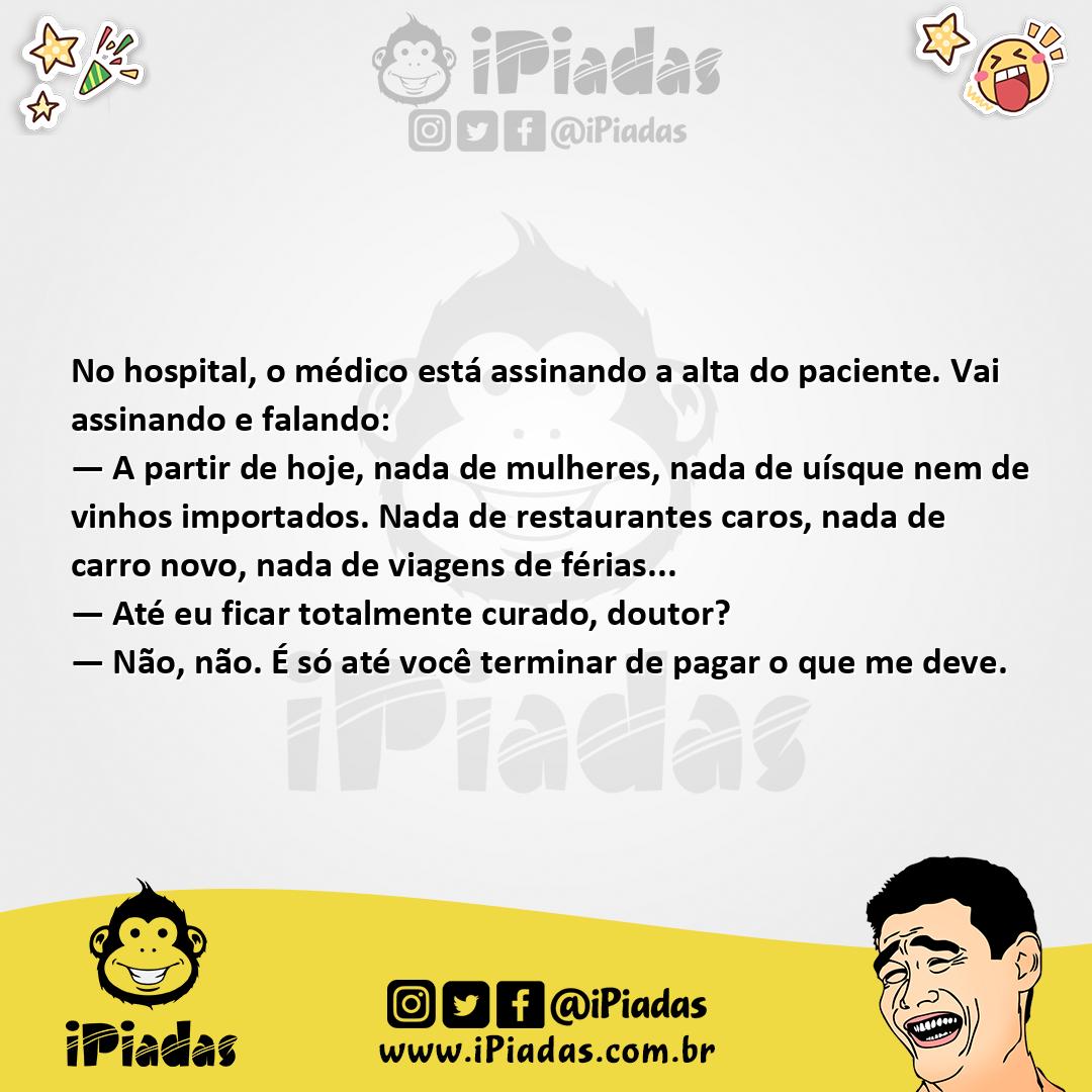 Ilustração da piada Privando o Paciente no iPiadas