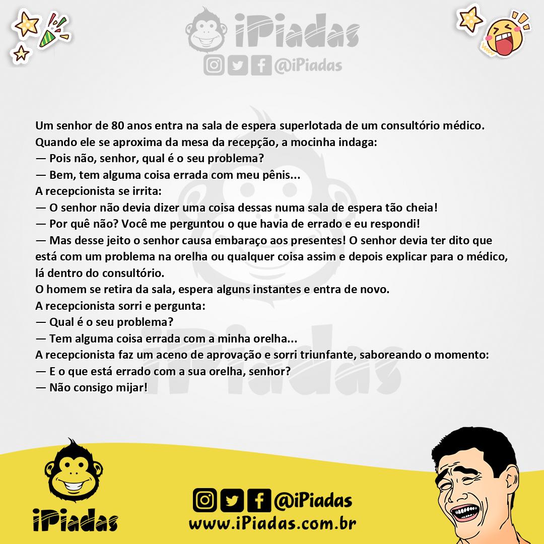 Ilustração da piada Problema no Pênis no iPiadas