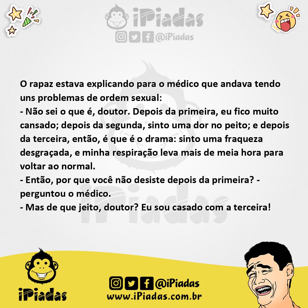 Ilustração da piada Problemas de Ordem Sexual no iPiadas