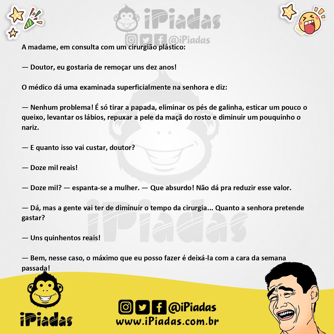 Ilustração da piada Segredo da juventude no iPiadas