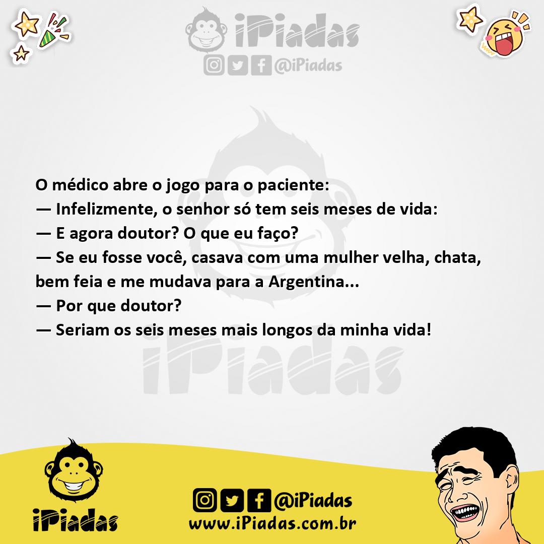 Ilustração da piada Seis Meses no iPiadas