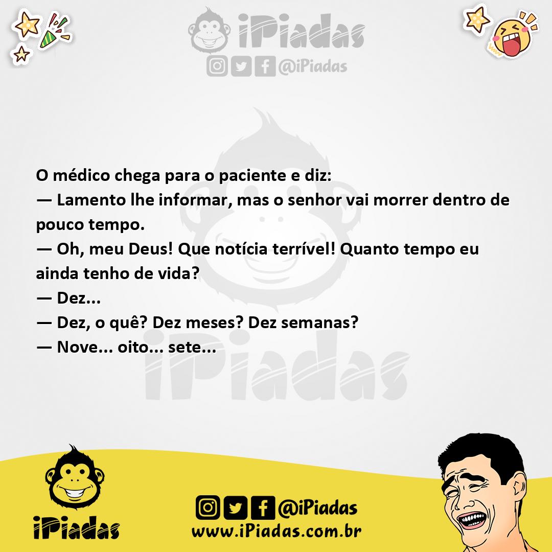 Ilustração da piada Tempo de Vida no iPiadas