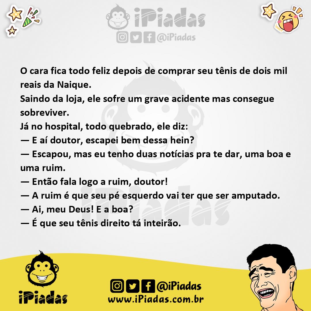 Ilustração da piada Tênis Novinho no iPiadas