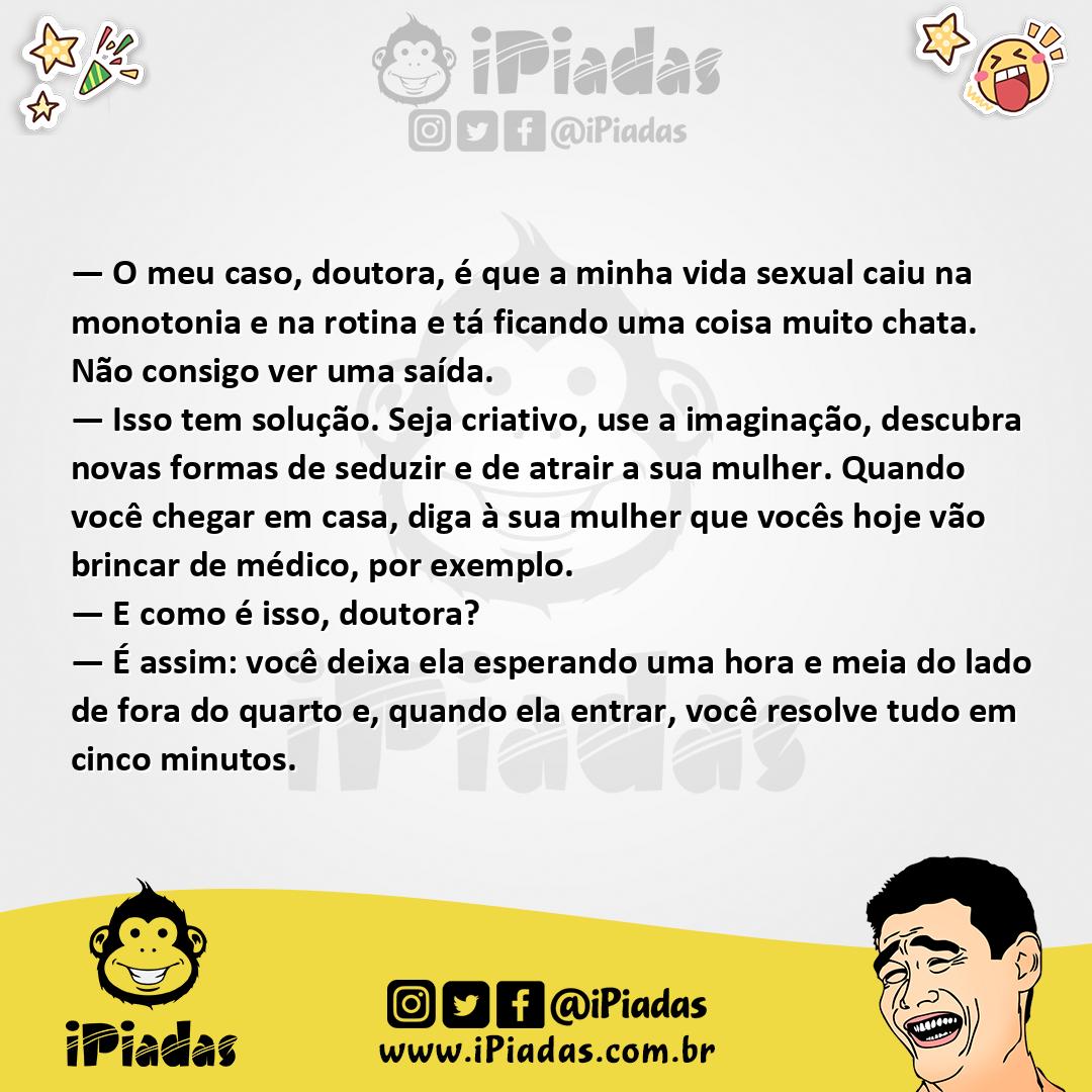 Ilustração da piada Vida Sexual Monótona no iPiadas