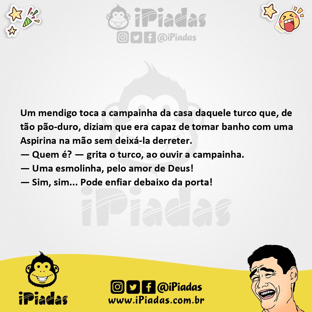 Ilustração da piada O Pão Duro e o Mendigo no iPiadas