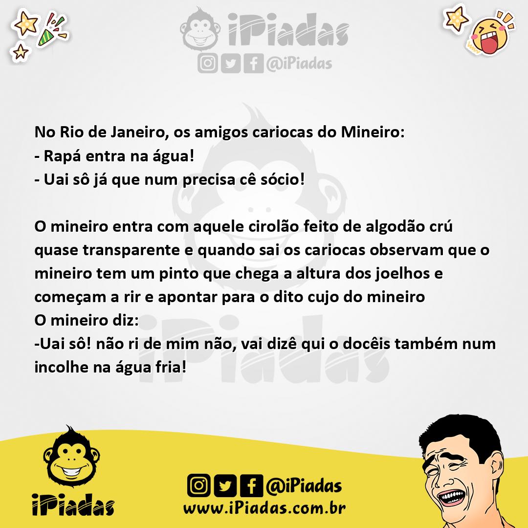 Ilustração da piada Mineiro na Praia parte II no iPiadas