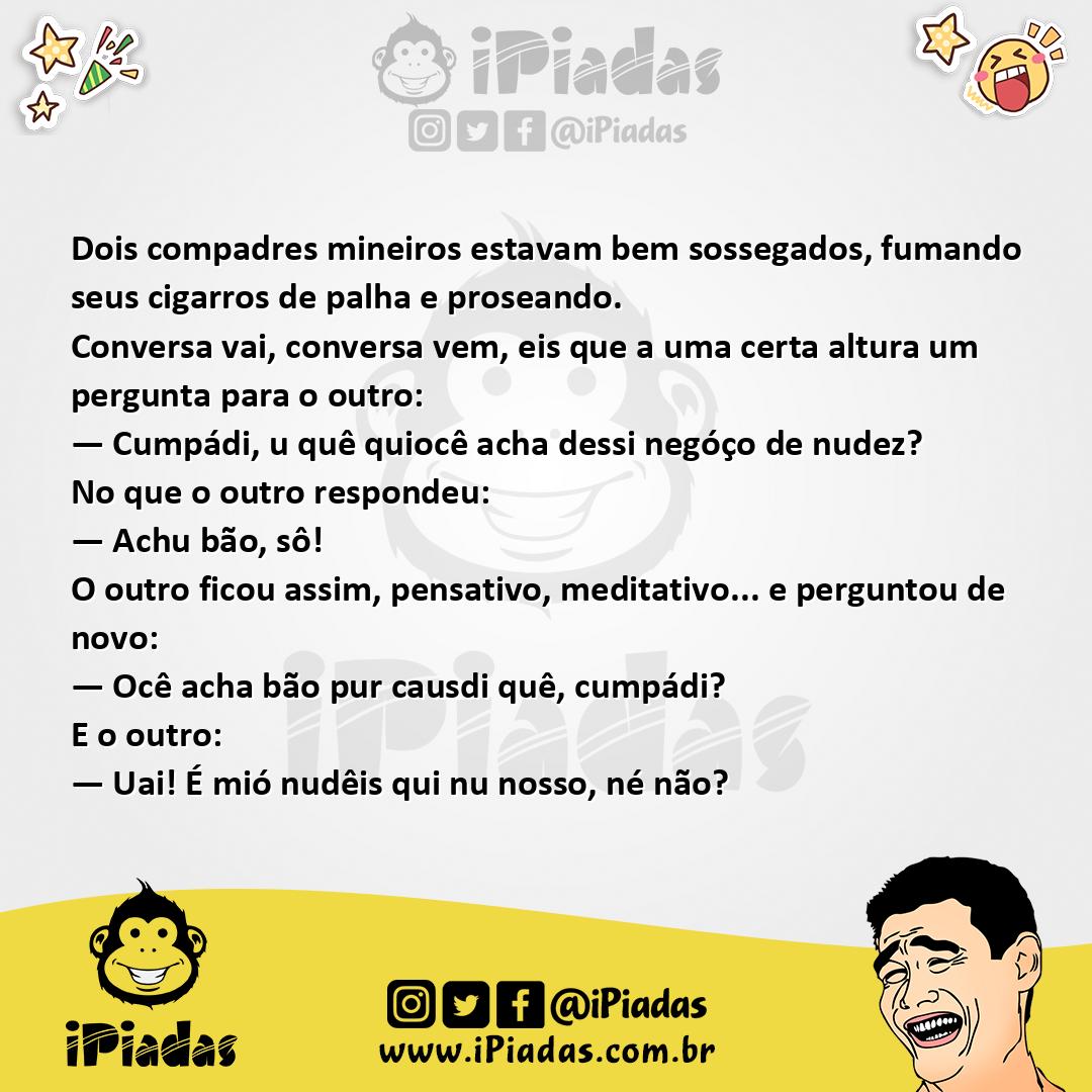 Ilustração da piada Negócio de Nudez no iPiadas