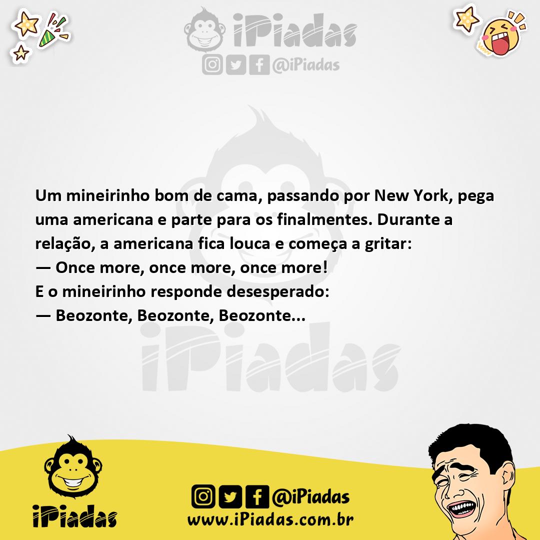 Ilustração da piada O Mineirinho e a Americana no iPiadas