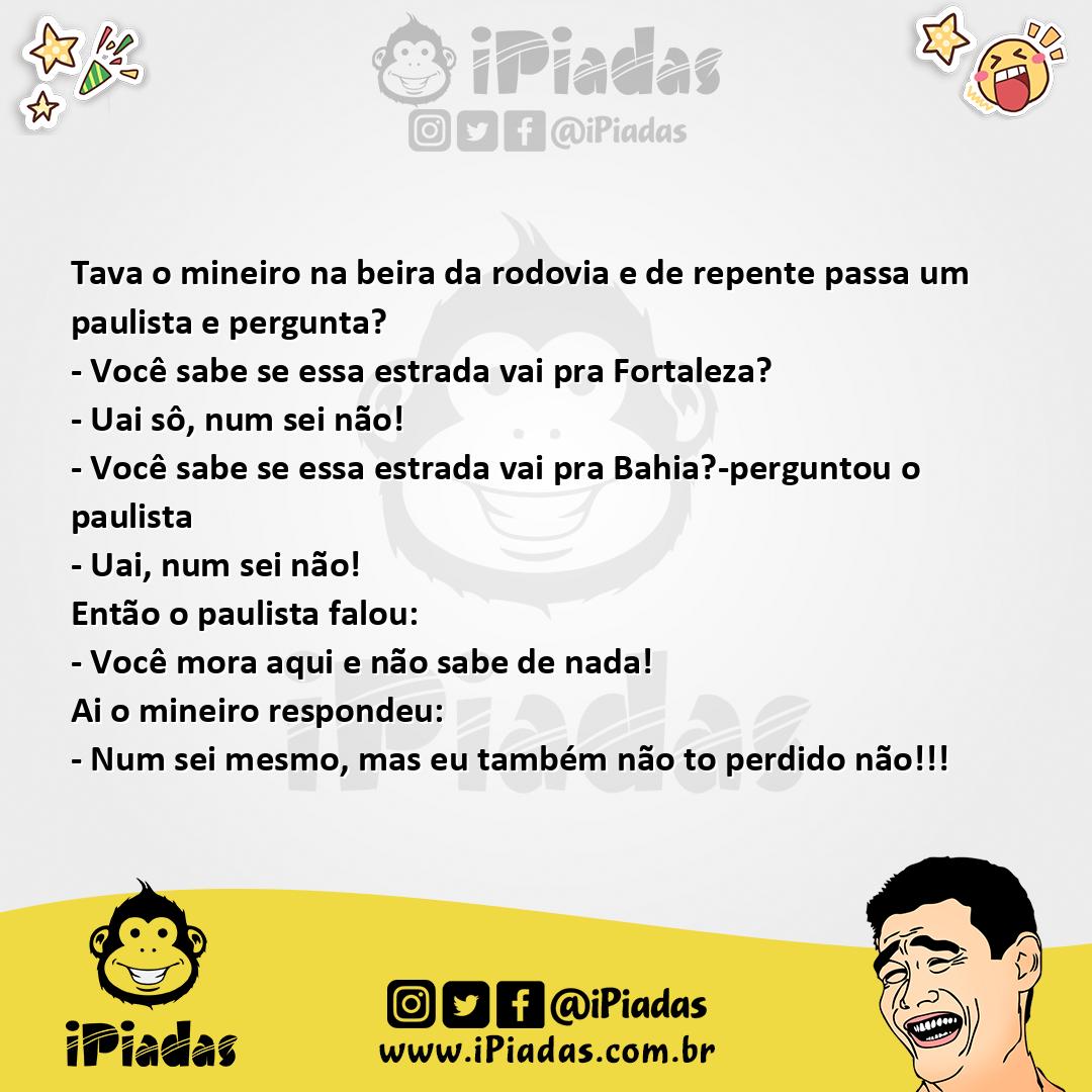 Ilustração da piada O Mineiro e o Paulista no iPiadas