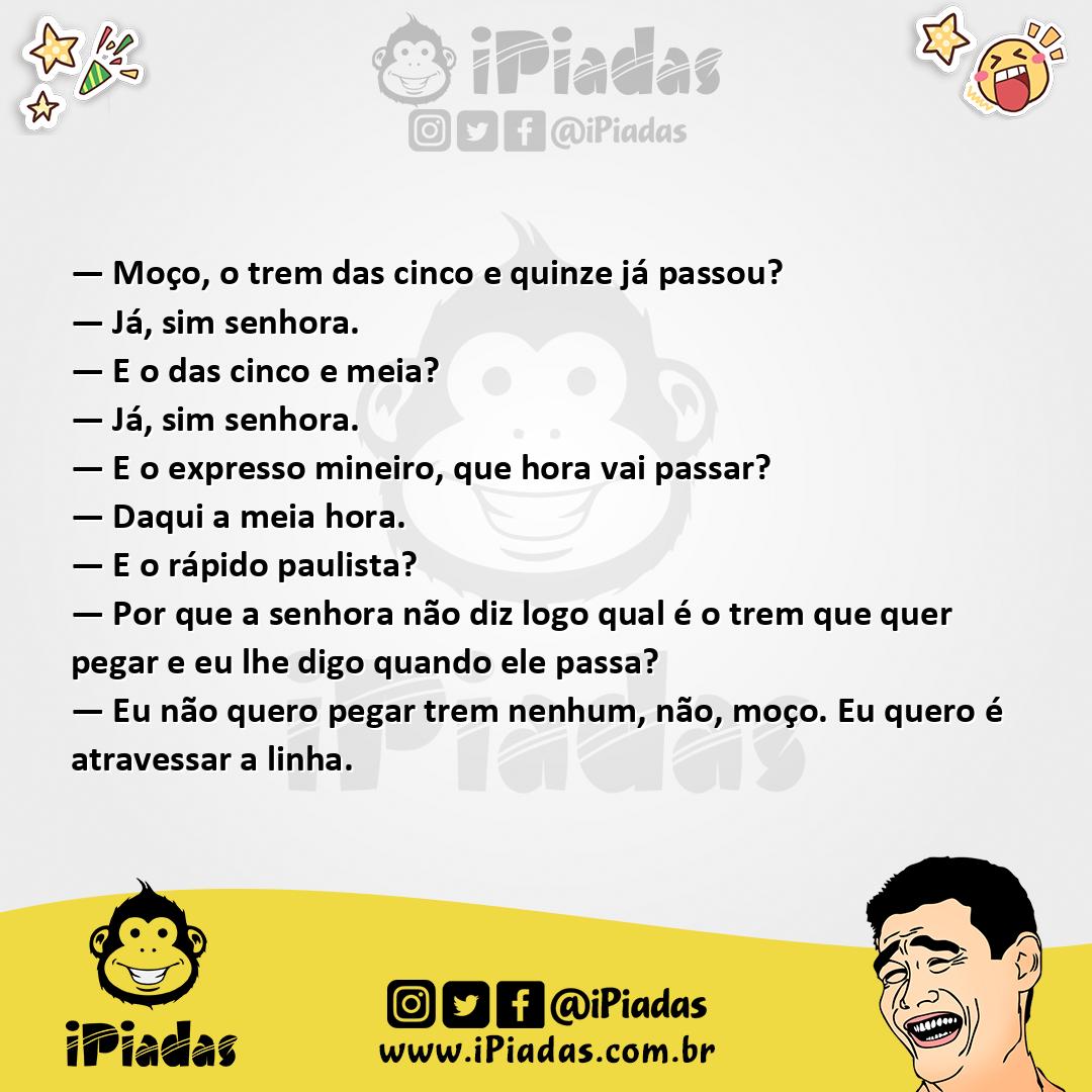 Ilustração da piada Passagem do Trem no iPiadas