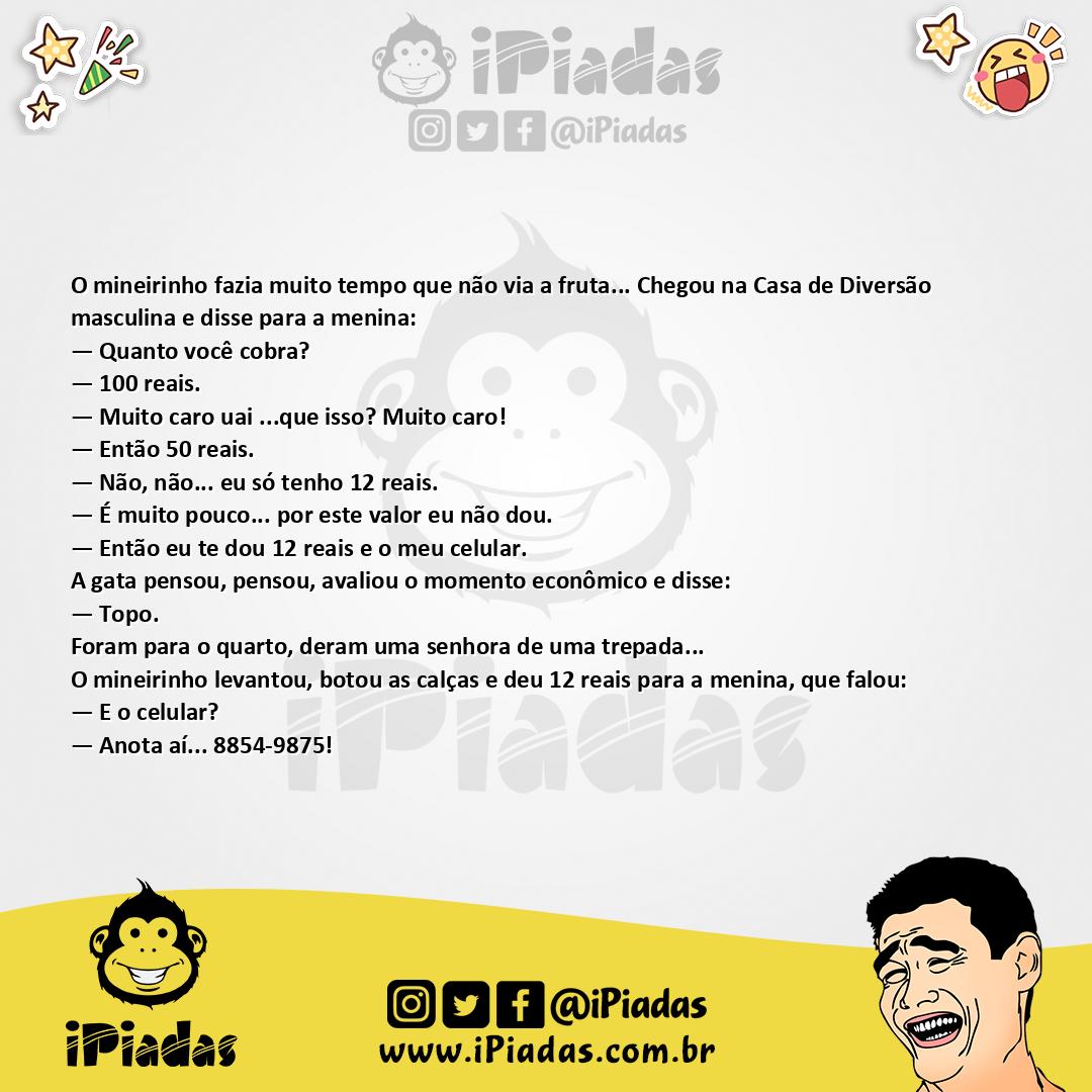 Ilustração da piada Pechincha do Mineirinho no iPiadas
