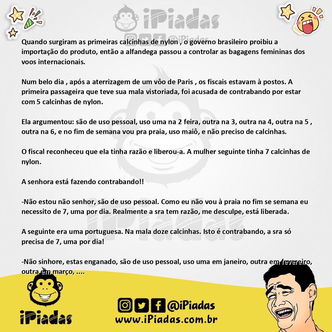 Ilustração da piada Calcinhas de nylon no iPiadas
