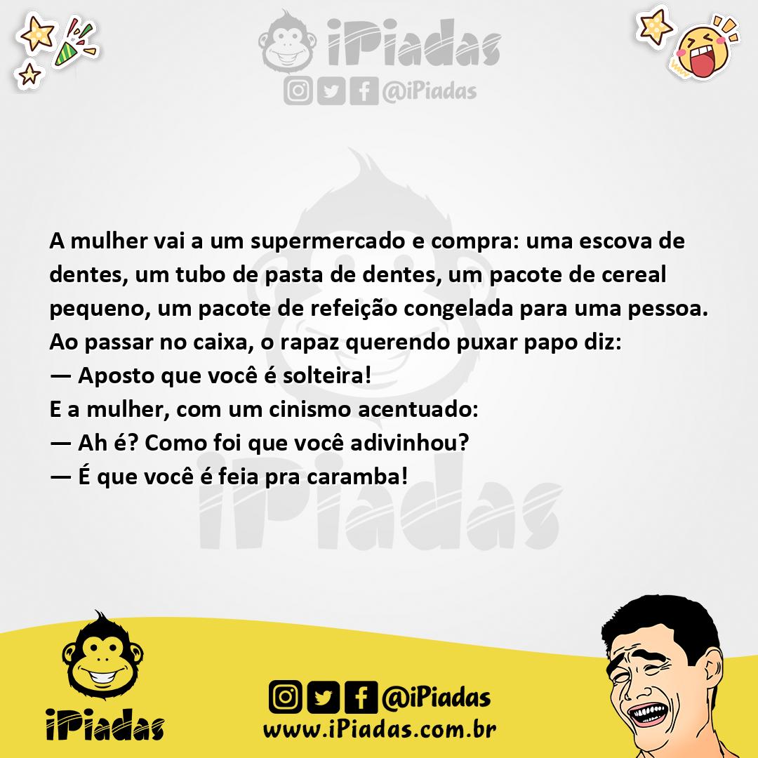 Ilustração da piada Compras no Supermercado no iPiadas
