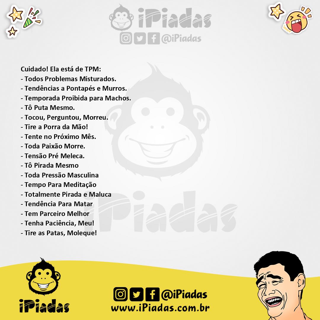 Ilustração da piada Ela Está de TPM no iPiadas