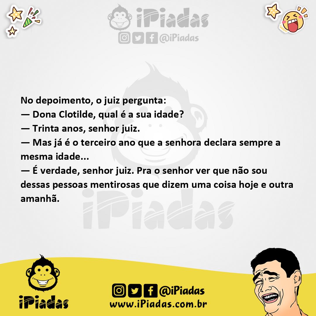 Ilustração da piada Idade da Senhora no iPiadas