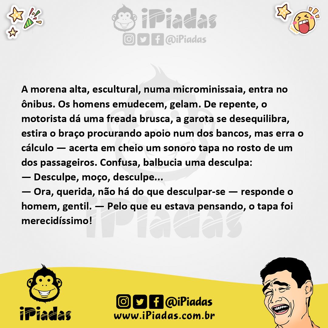 Ilustração da piada Morena Escultural no iPiadas