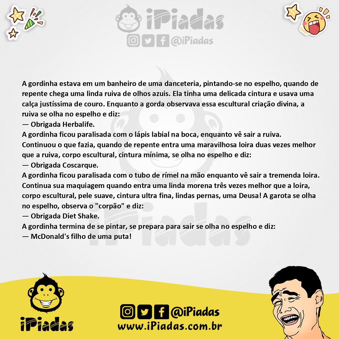 Ilustração da piada No Banheiro Feminino no iPiadas