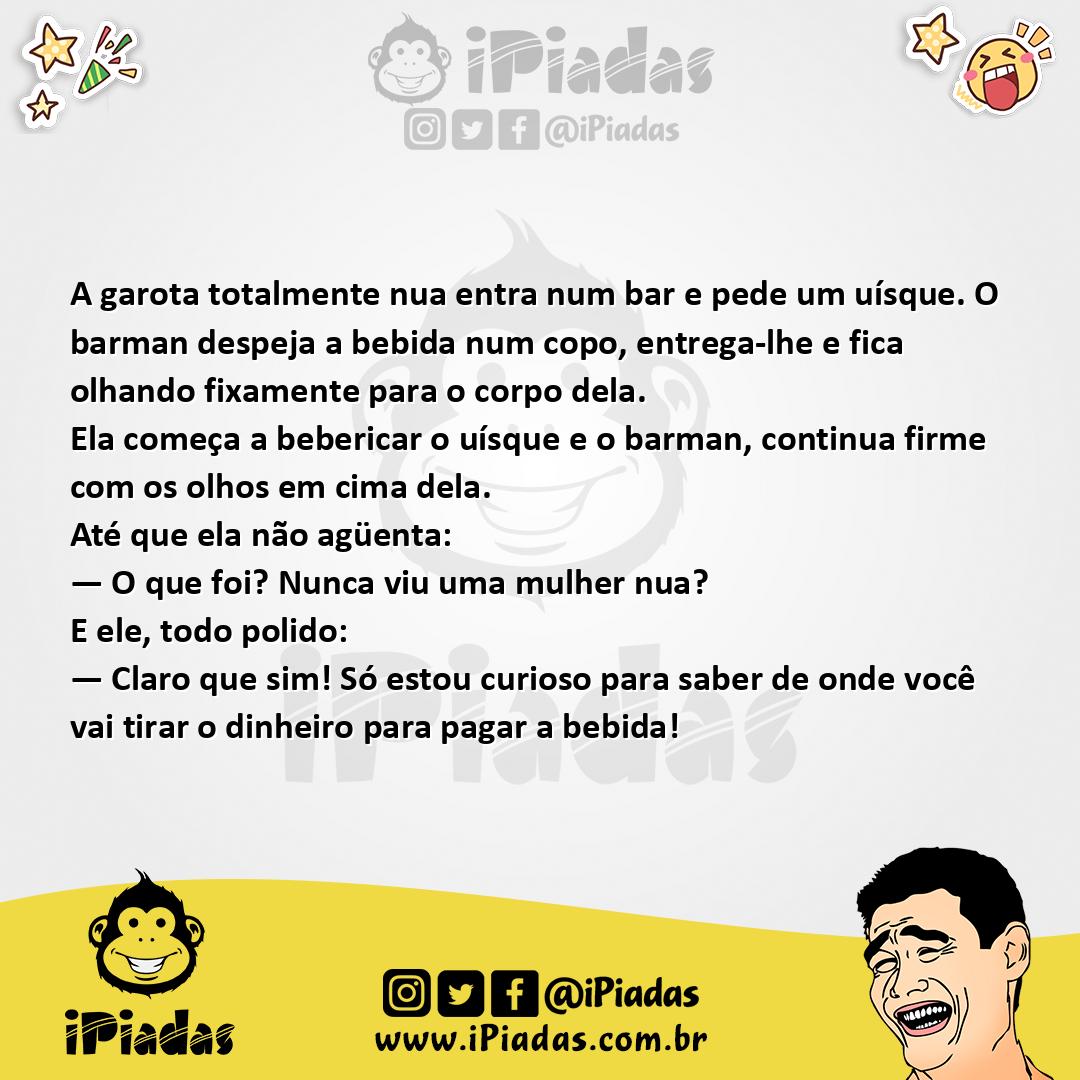 Ilustração da piada Nua no Bar no iPiadas