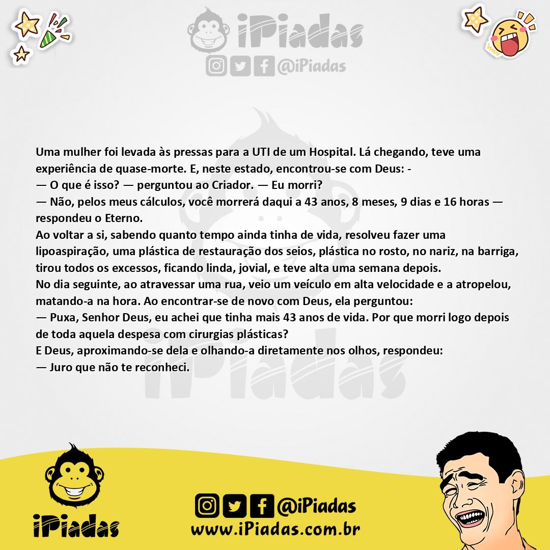 Ilustração da piada Sabendo o Tempo de Vida no iPiadas