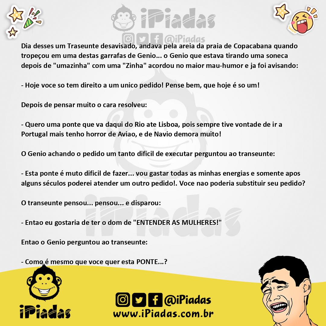Ilustração da piada Um unico pedido no iPiadas