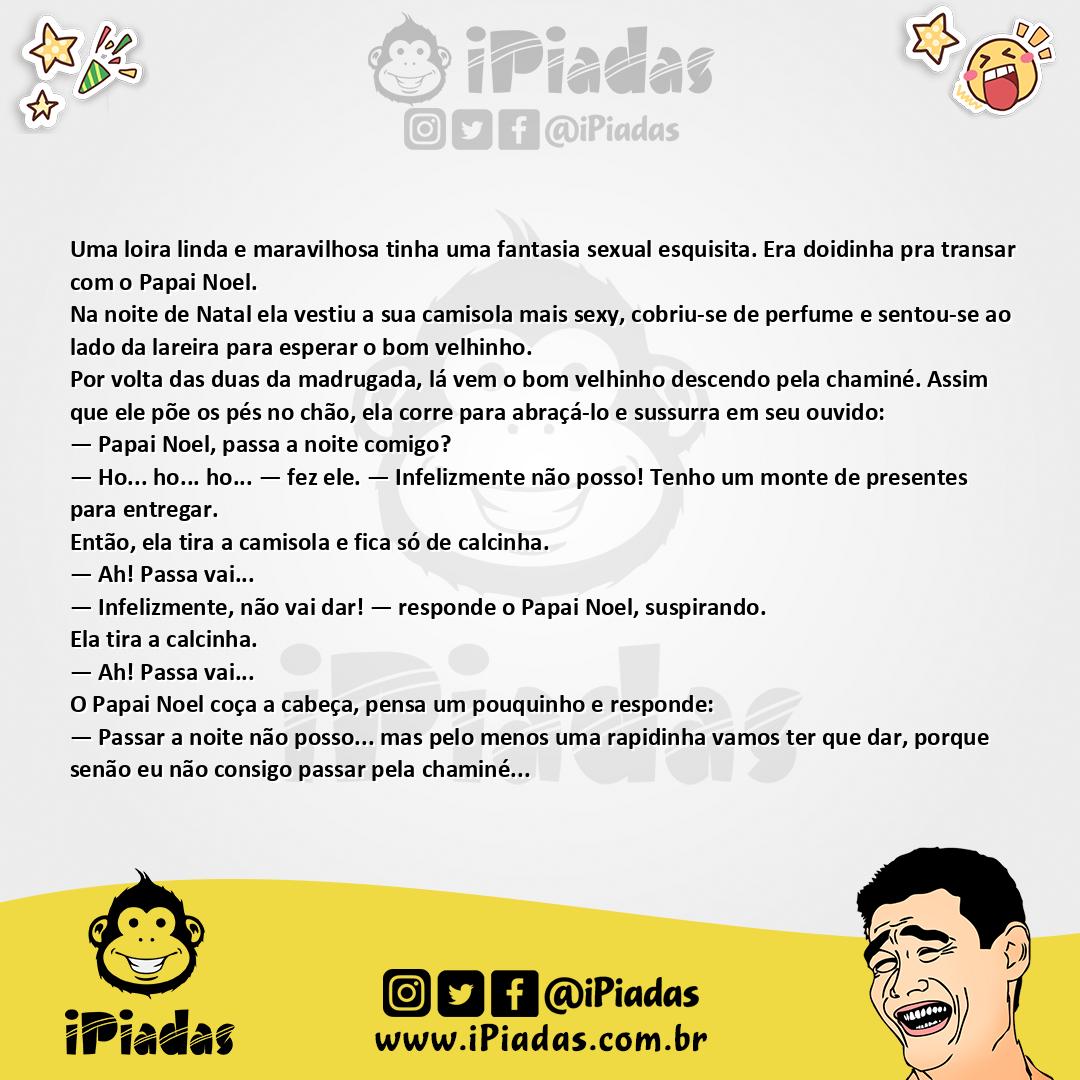 Ilustração da piada Loira e o Papai Noel no iPiadas