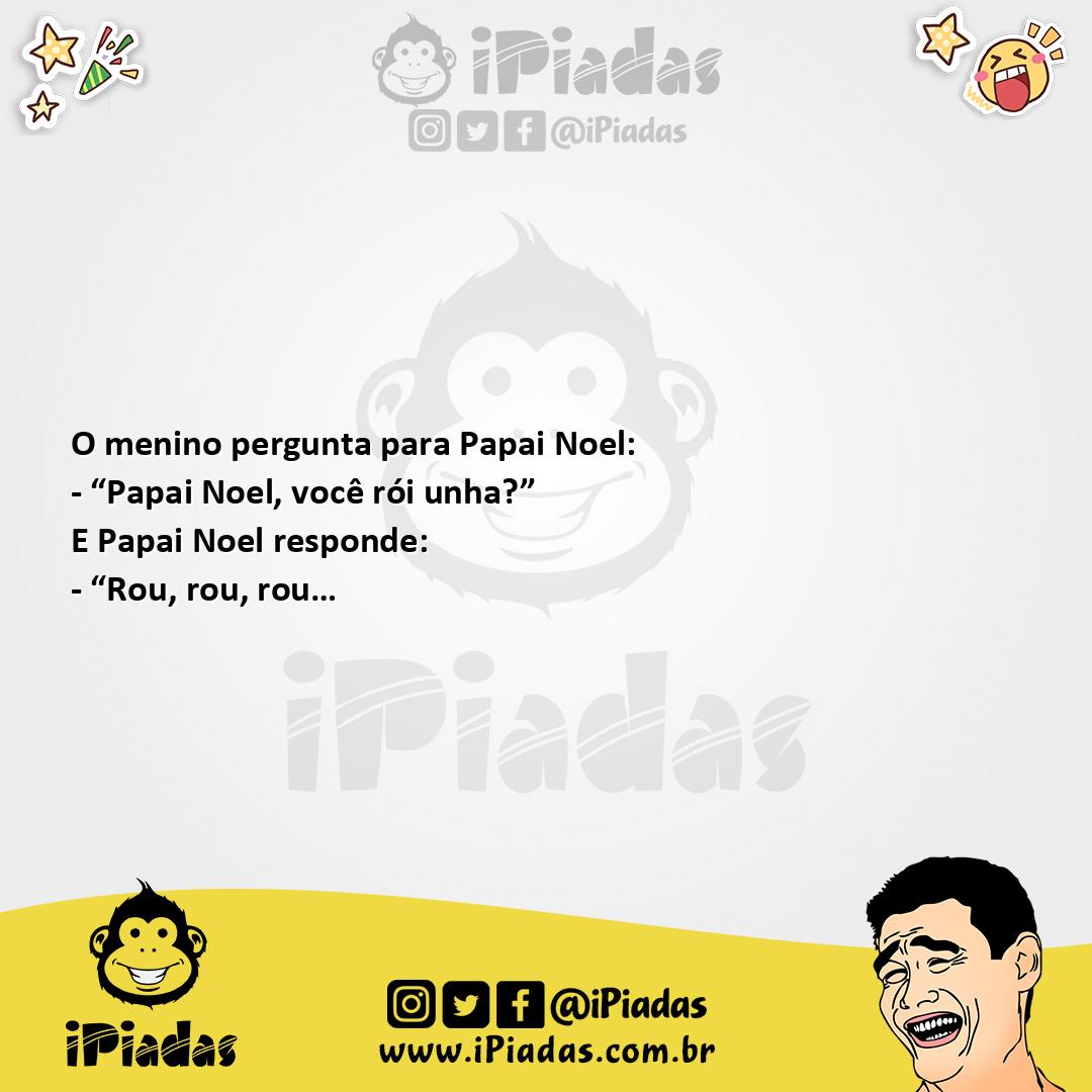 Ilustração da piada O menino pergunta para Papai Noel: no iPiadas