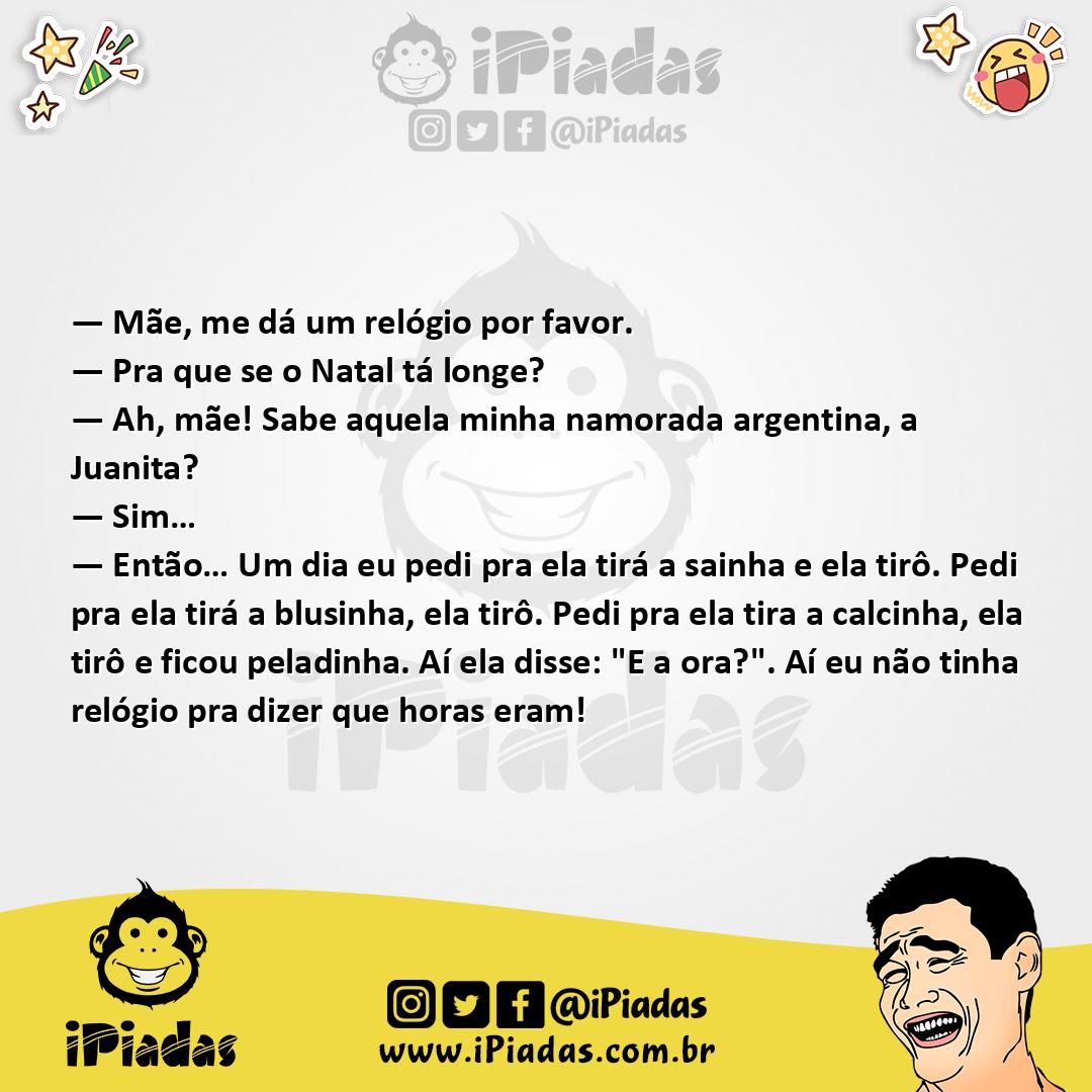 Ilustração da piada Relógio de Presente no iPiadas