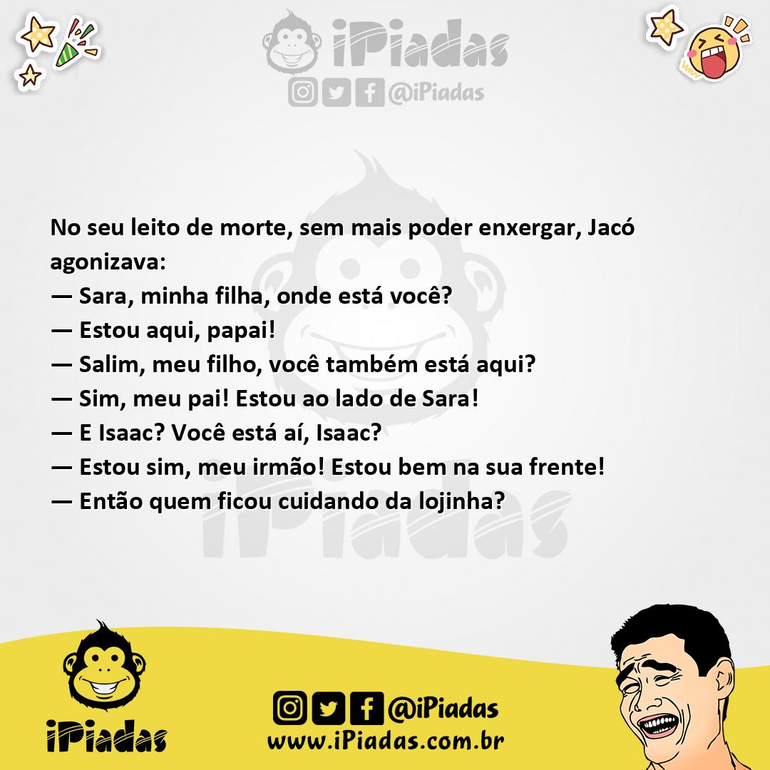 Ilustração da piada A Agonia de Jacó no iPiadas