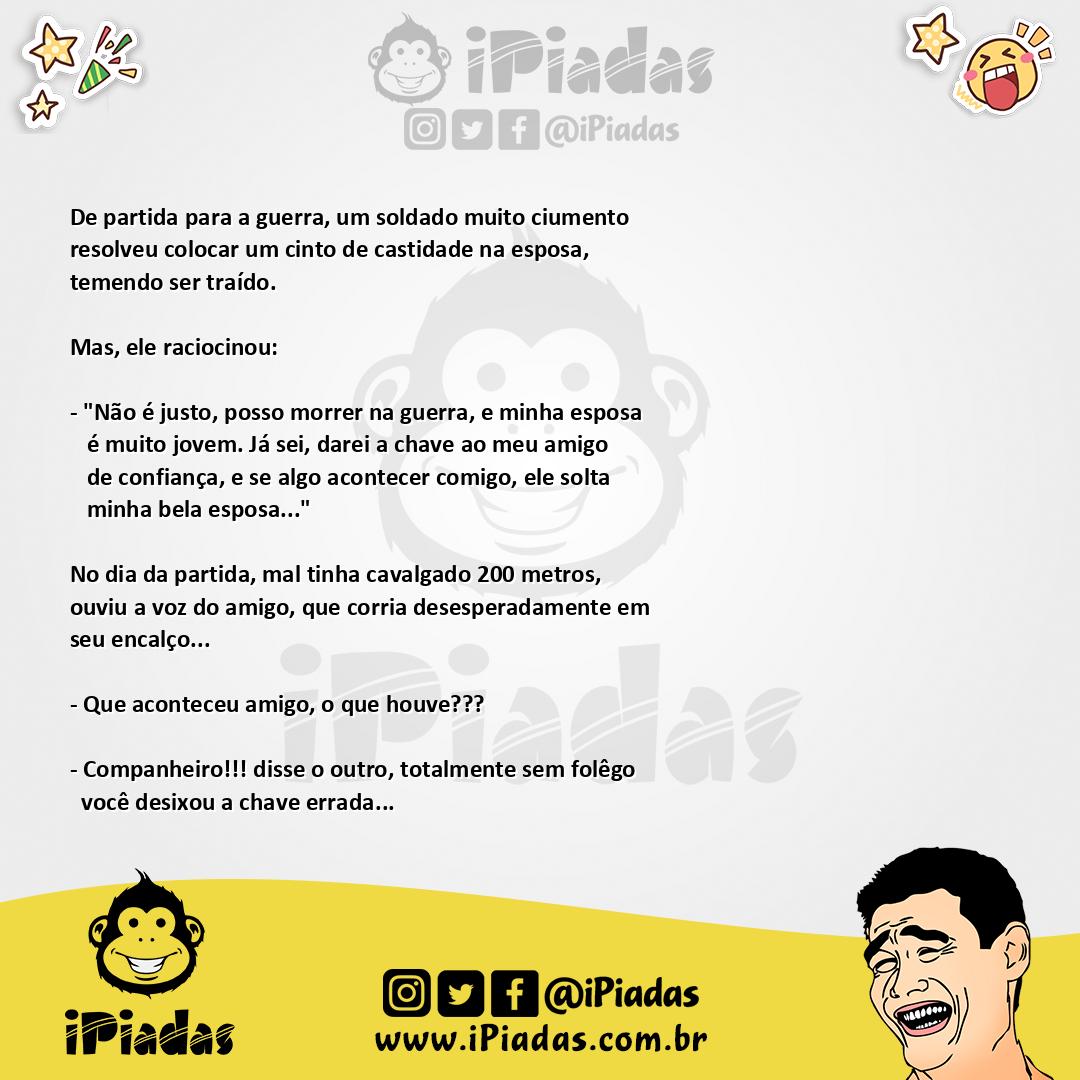 Ilustração da piada A Chave Errada no iPiadas