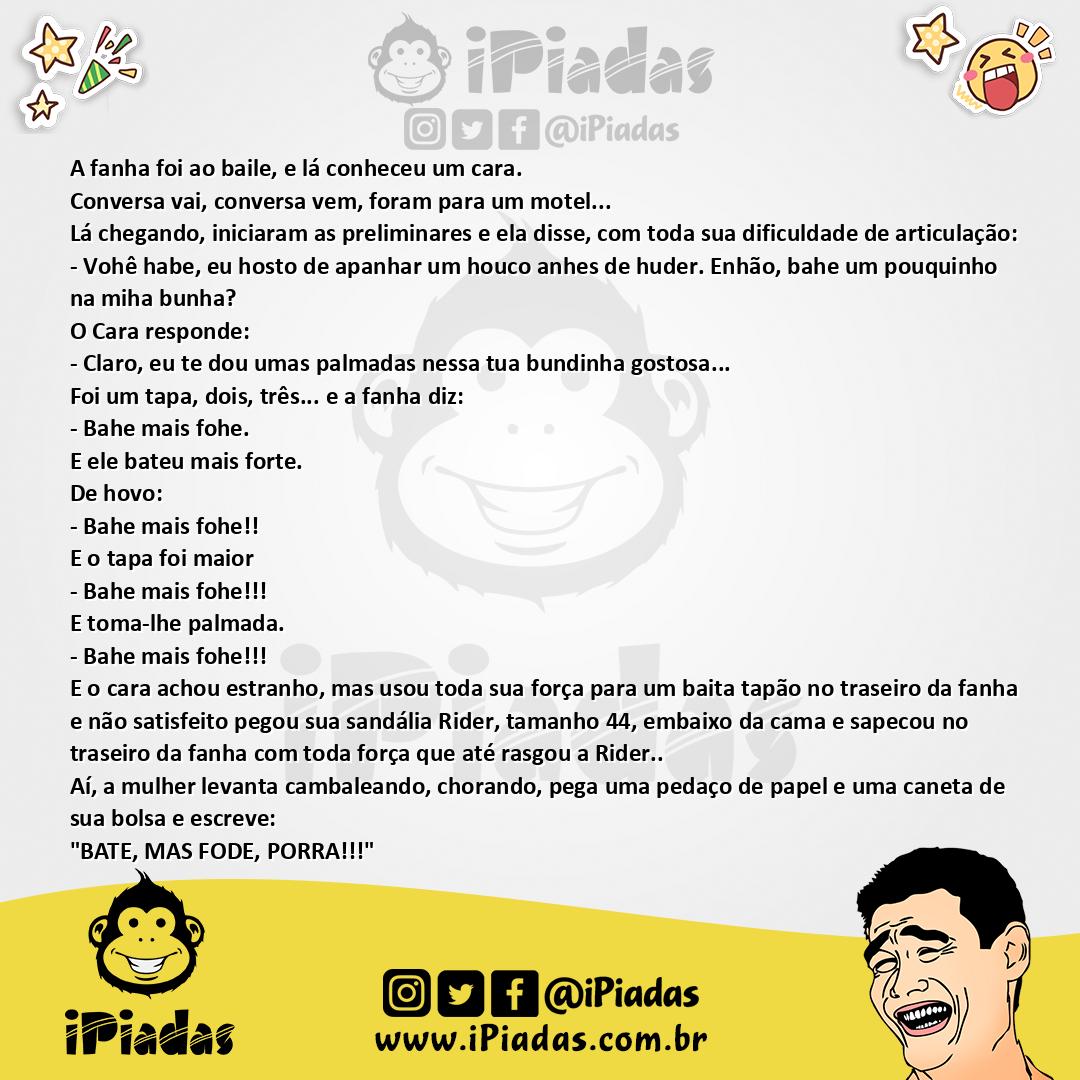 Ilustração da piada A Fanha no iPiadas