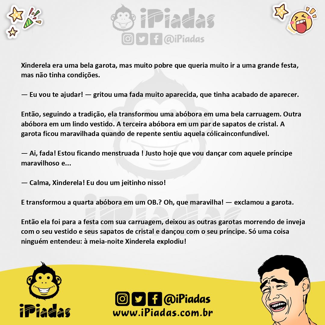 Ilustração da piada A História De Xinderela no iPiadas