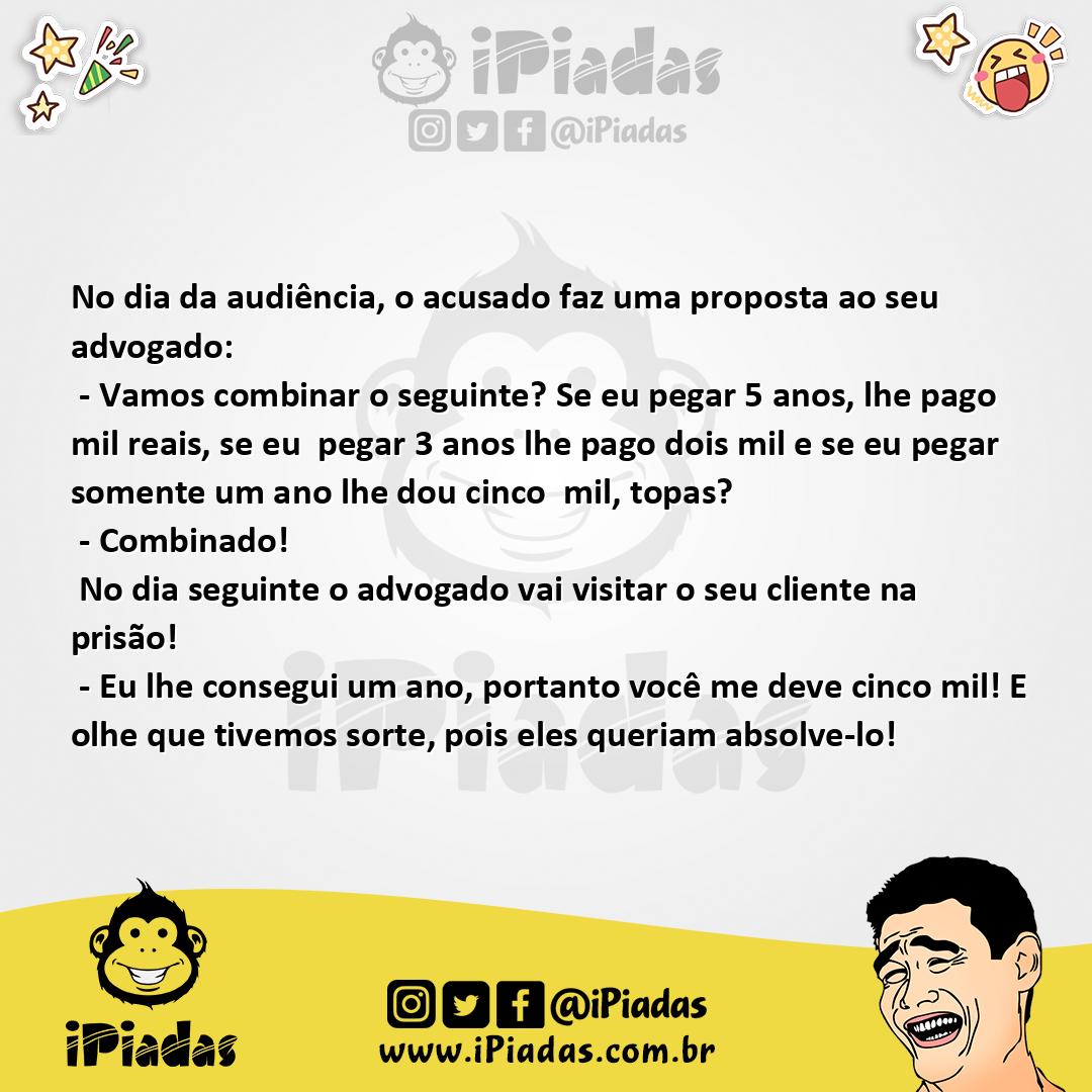 Ilustração da piada Absolver? Não! no iPiadas