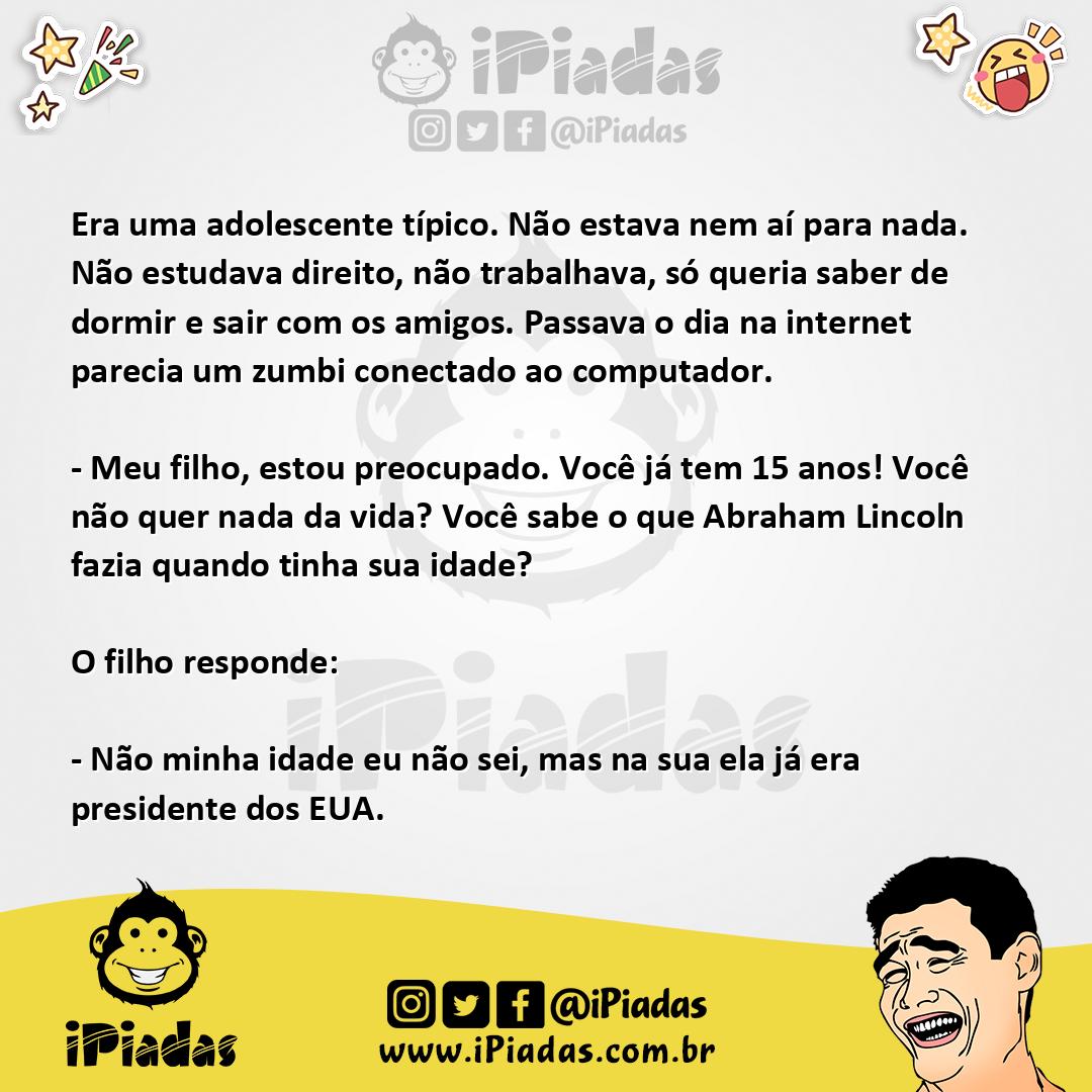 Ilustração da piada Adolescente é bixo complicado no iPiadas