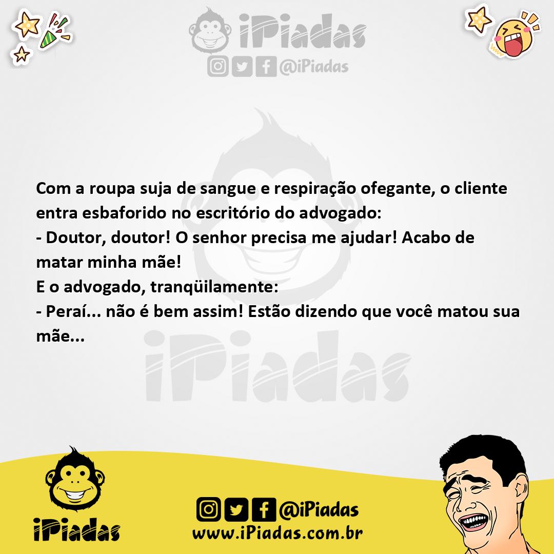Ilustração da piada Advogado Sem Mãe no iPiadas