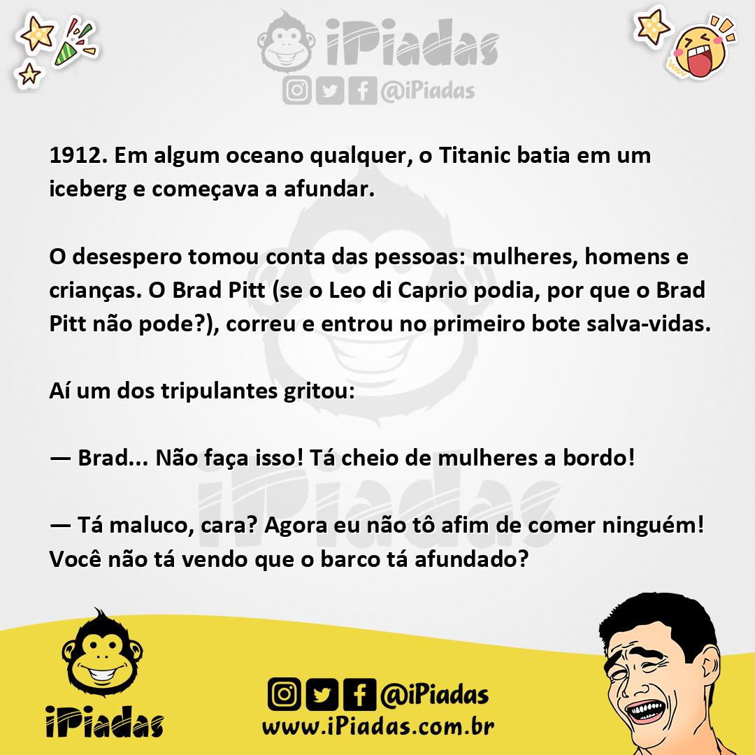 Ilustração da piada Afundando o Titanic no iPiadas