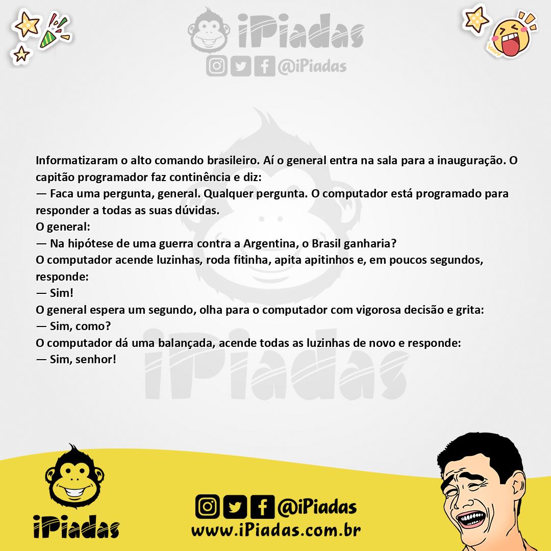 Ilustração da piada Alto Comando no iPiadas