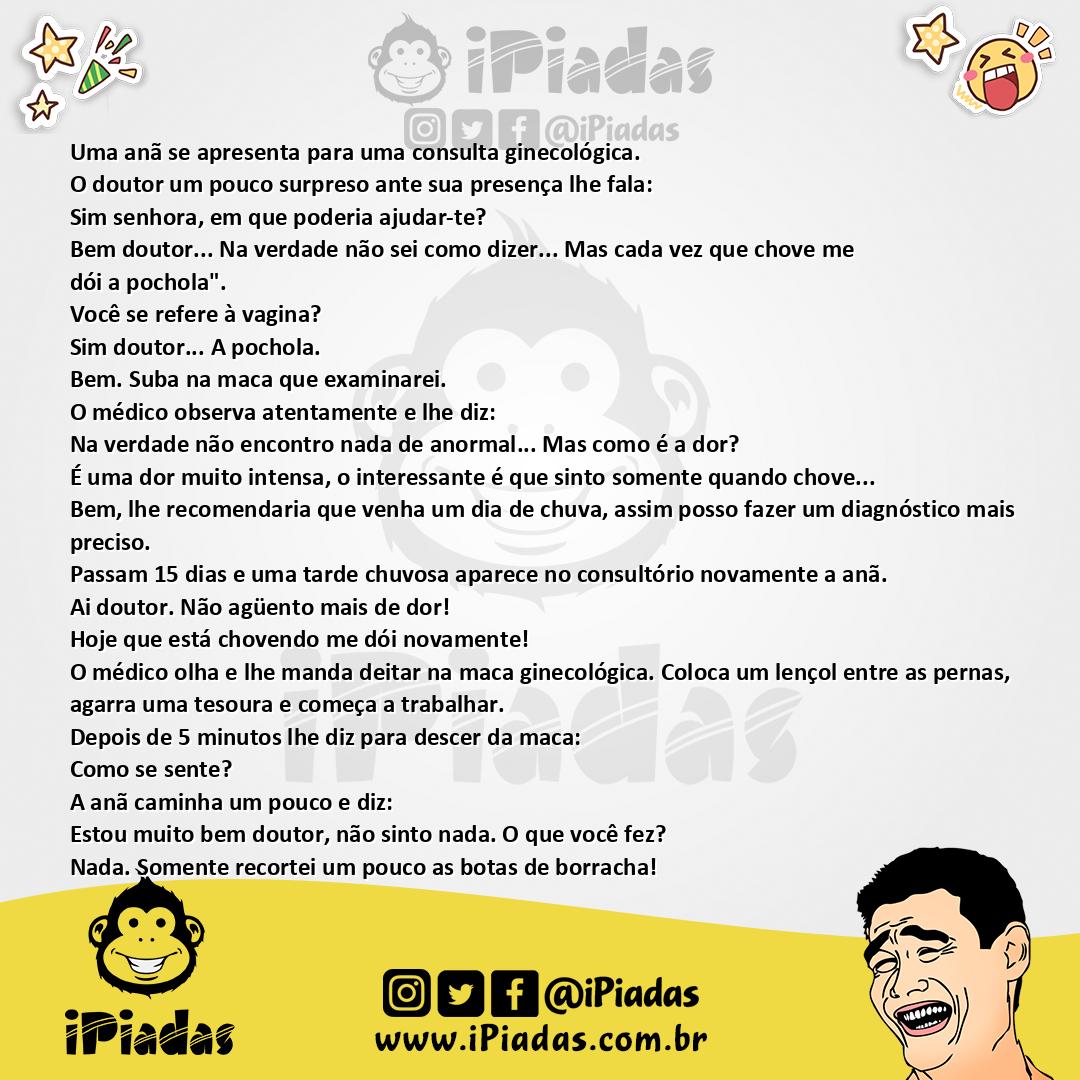 Ilustração da piada Anã E O Ginecologista no iPiadas