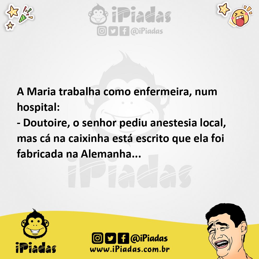 Ilustração da piada Anestesia Local no iPiadas