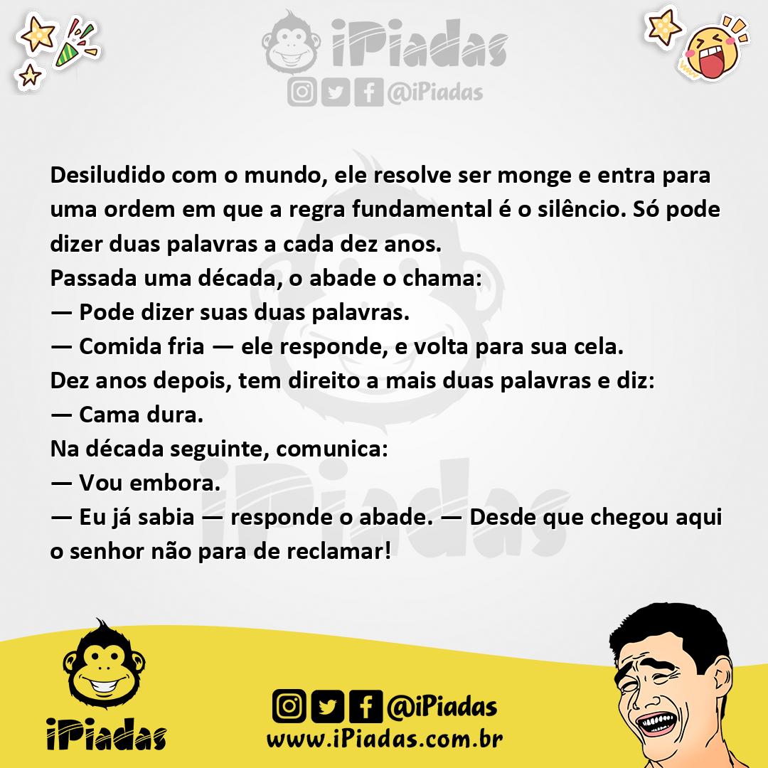 Ilustração da piada Apenas Duas Palavras no iPiadas