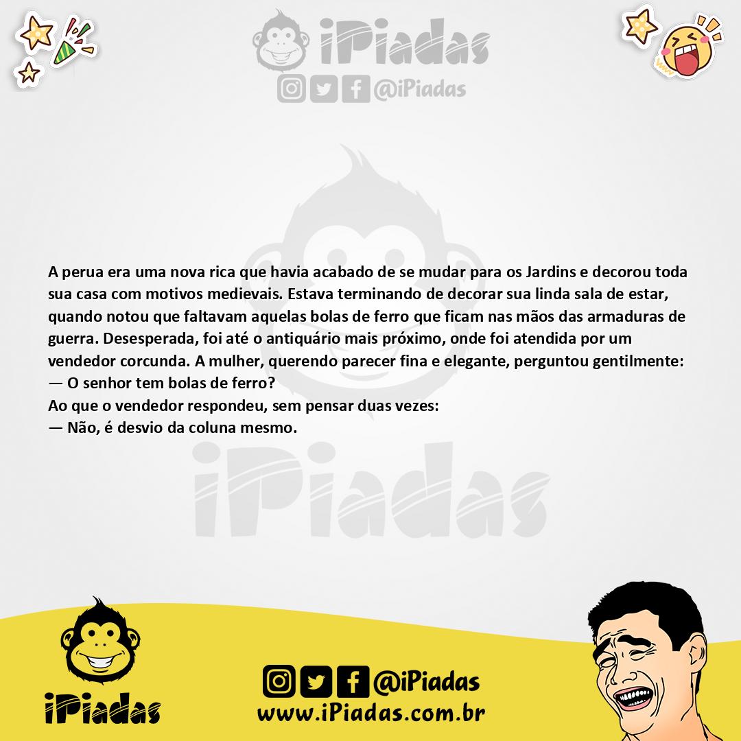 Ilustração da piada Armadura Medieval no iPiadas