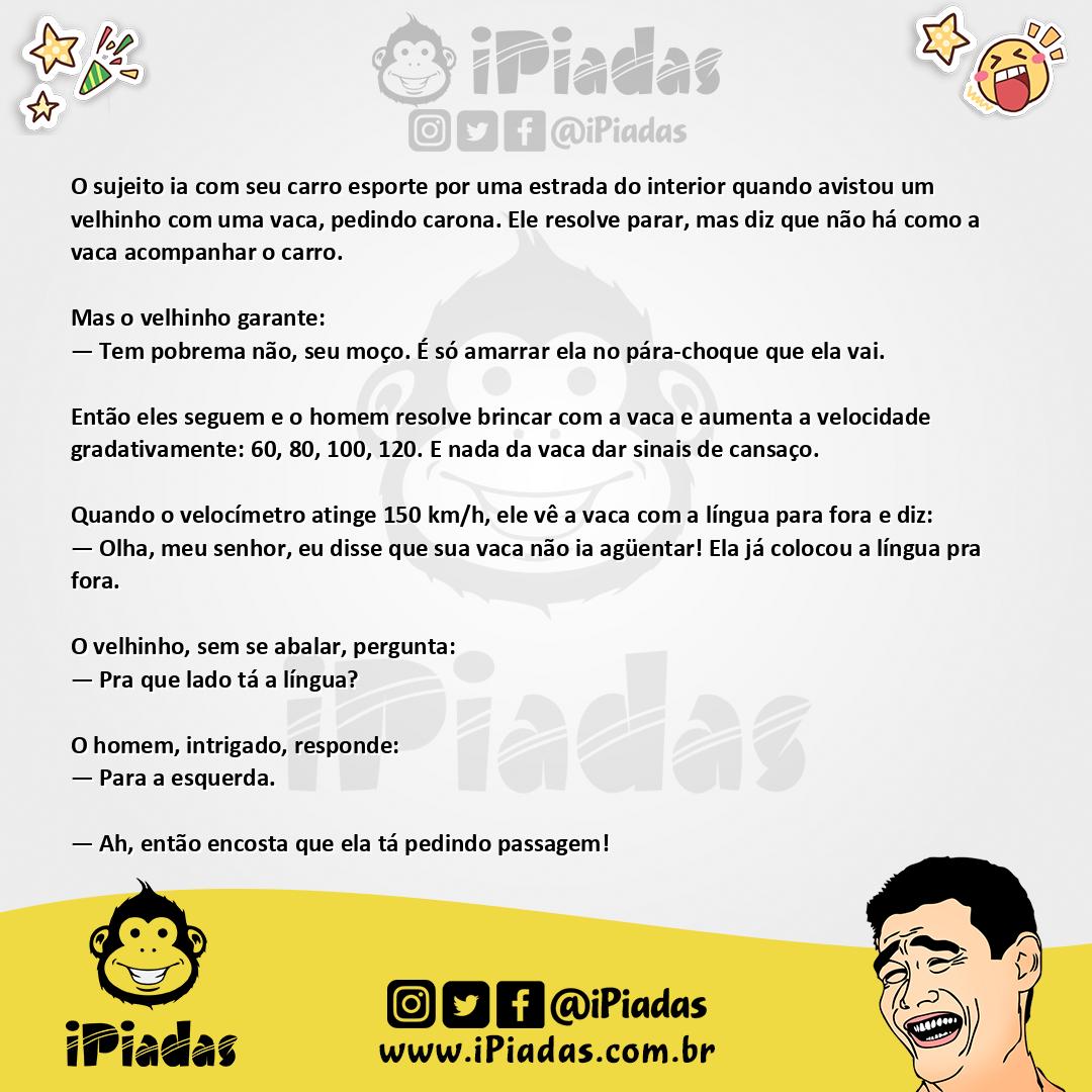 Ilustração da piada Avacalhando a Carona no iPiadas