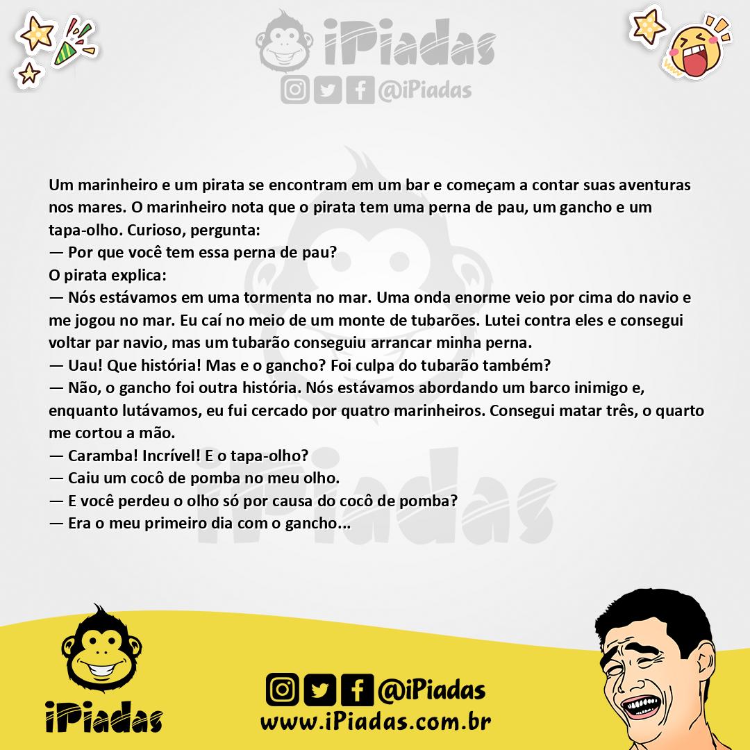 Ilustração da piada Aventuras do Pirata no iPiadas