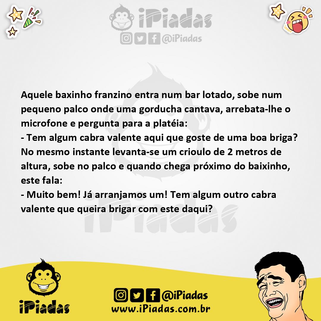 Ilustração da piada Baixinho Valente no iPiadas