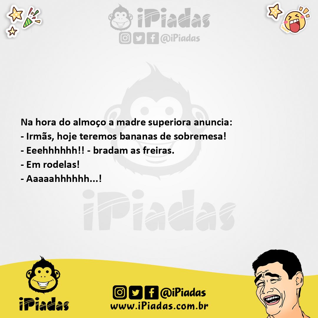 Ilustração da piada Bananas pro almoço no iPiadas