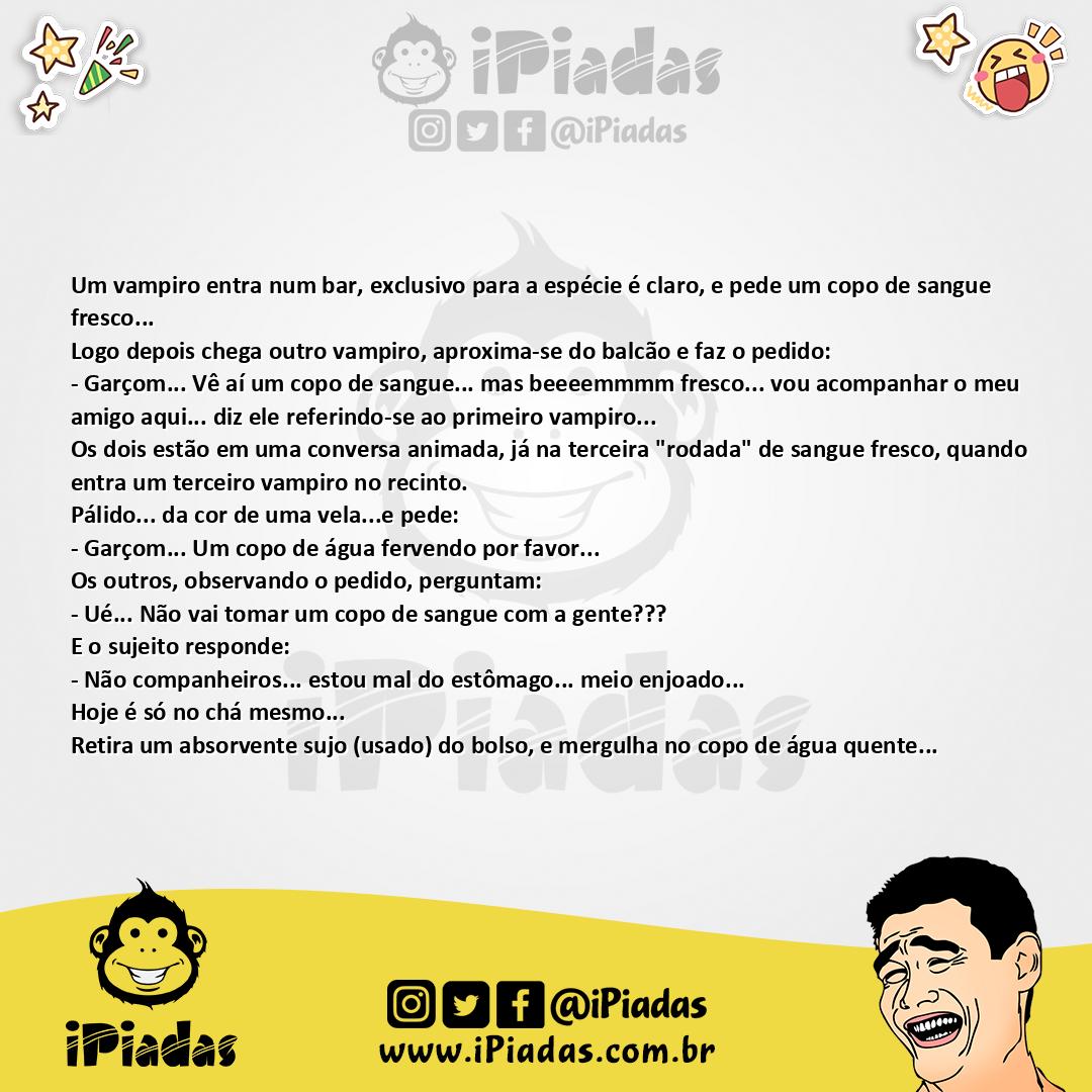 Ilustração da piada Bar de Vampiros no iPiadas