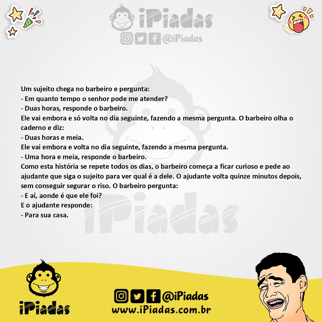 Ilustração da piada Barbeiragem no iPiadas