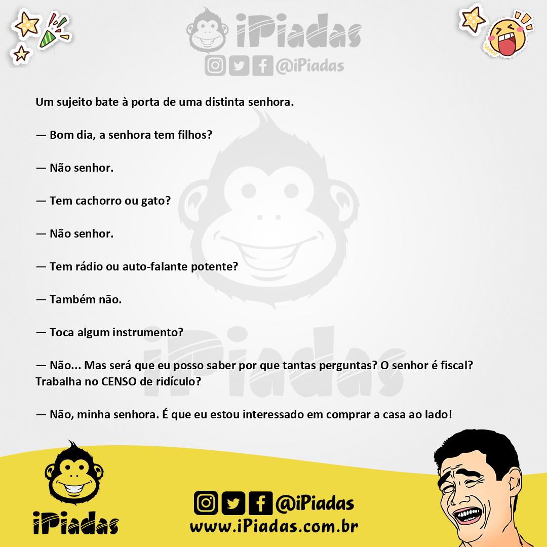 Ilustração da piada Bateria de perguntas no iPiadas