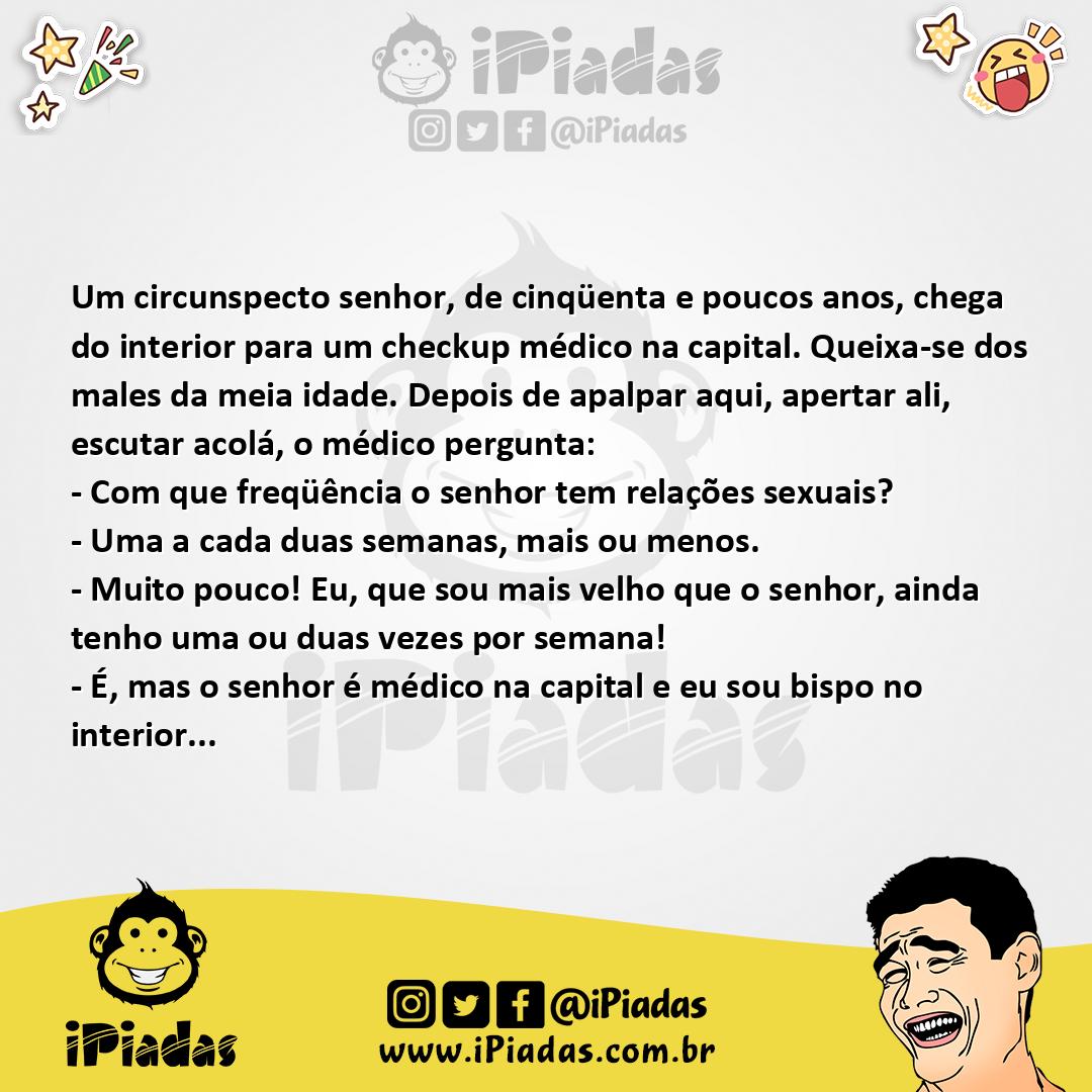 Ilustração da piada Bispo e o médico no iPiadas