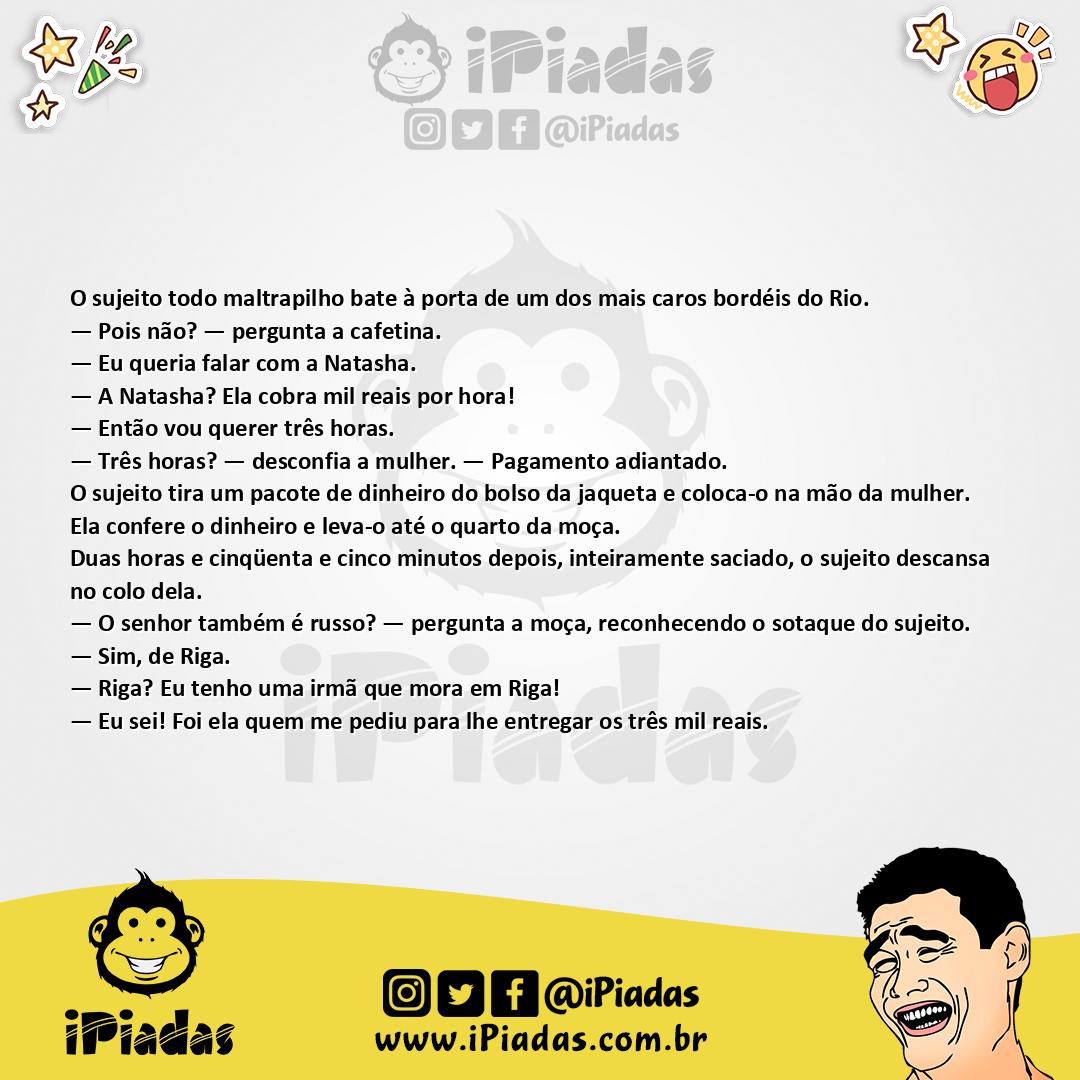 Ilustração da piada Bordel Caro no iPiadas