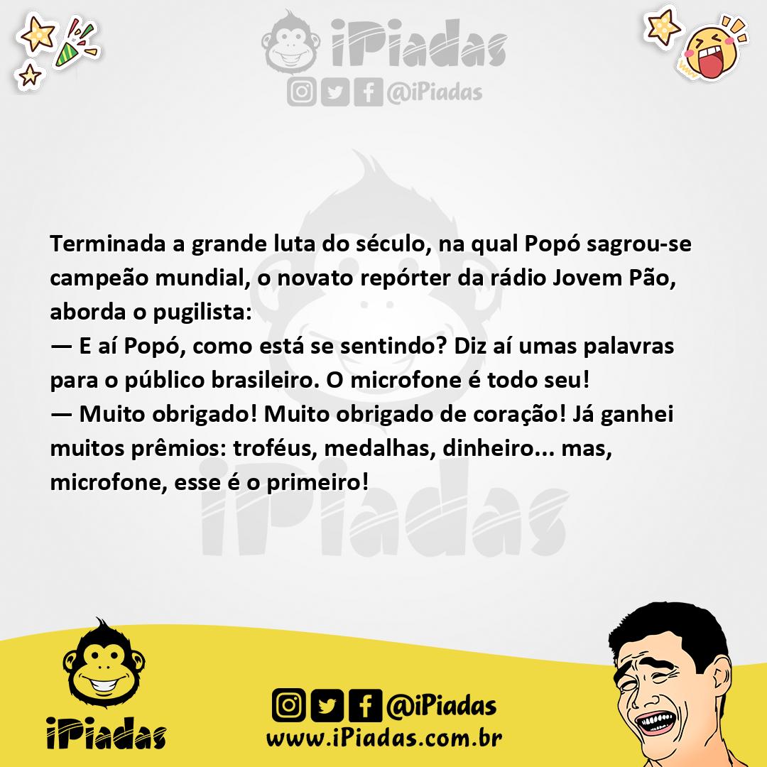 Ilustração da piada Campeão de Luta no iPiadas
